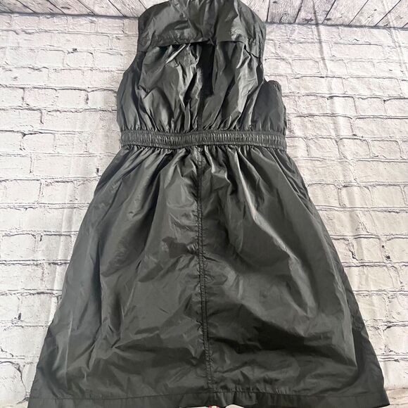 Hunter for Target Zip Front Packable Hood Drawstring Waist Mini Dress Nylon - Picture 5 of 5